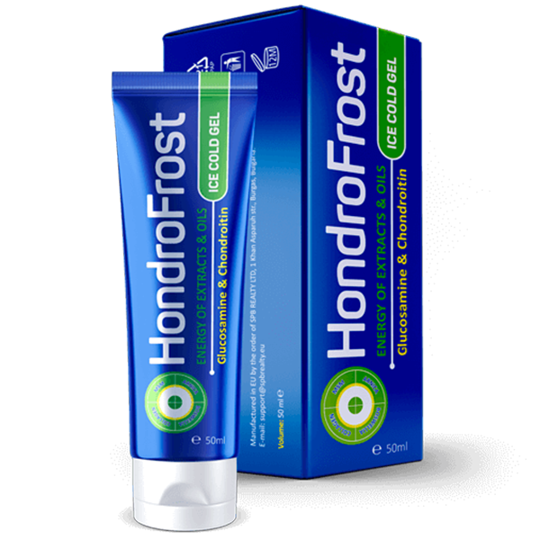 Hondrofrost hűsítő ízületi gél tubusa